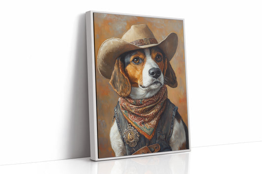 Deputy Beagle in Bandana and Hat