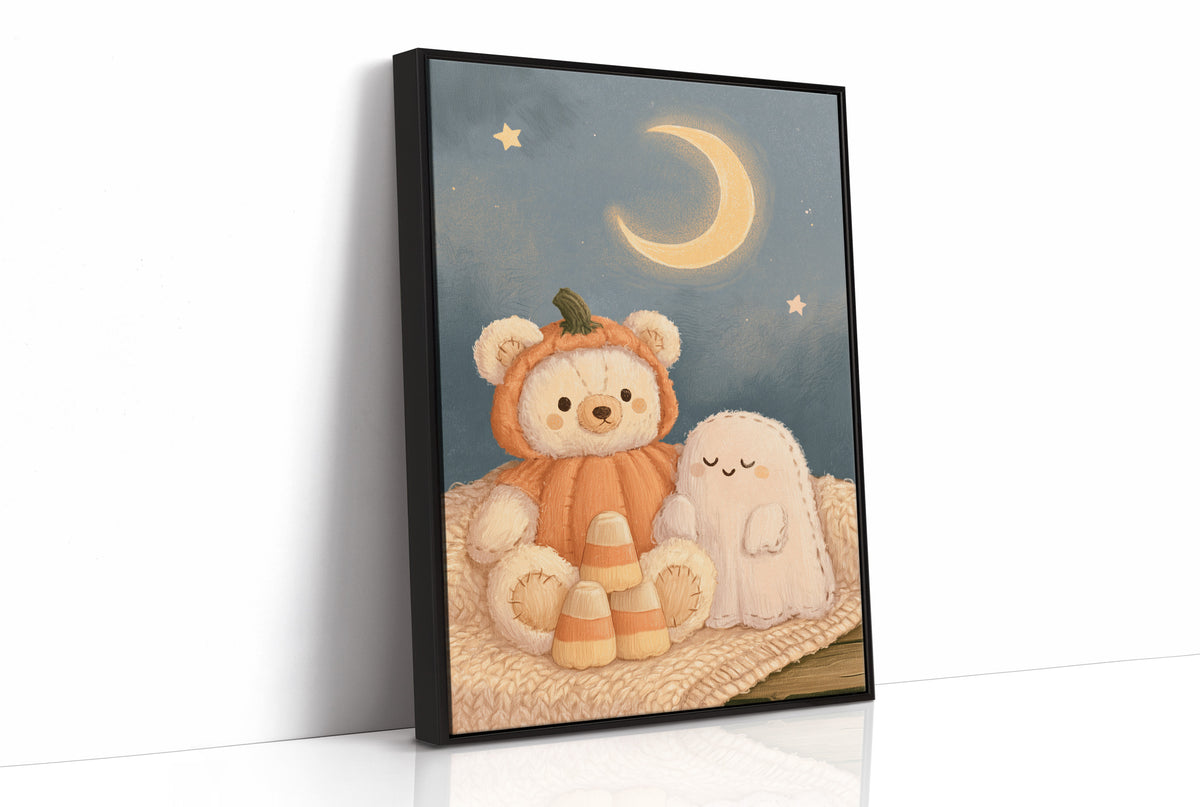Cozy Bear Ghost Plushie Duo