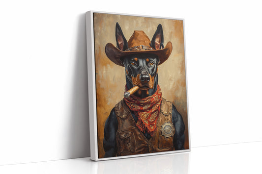 Doberman Marshal with a Steel Gaze