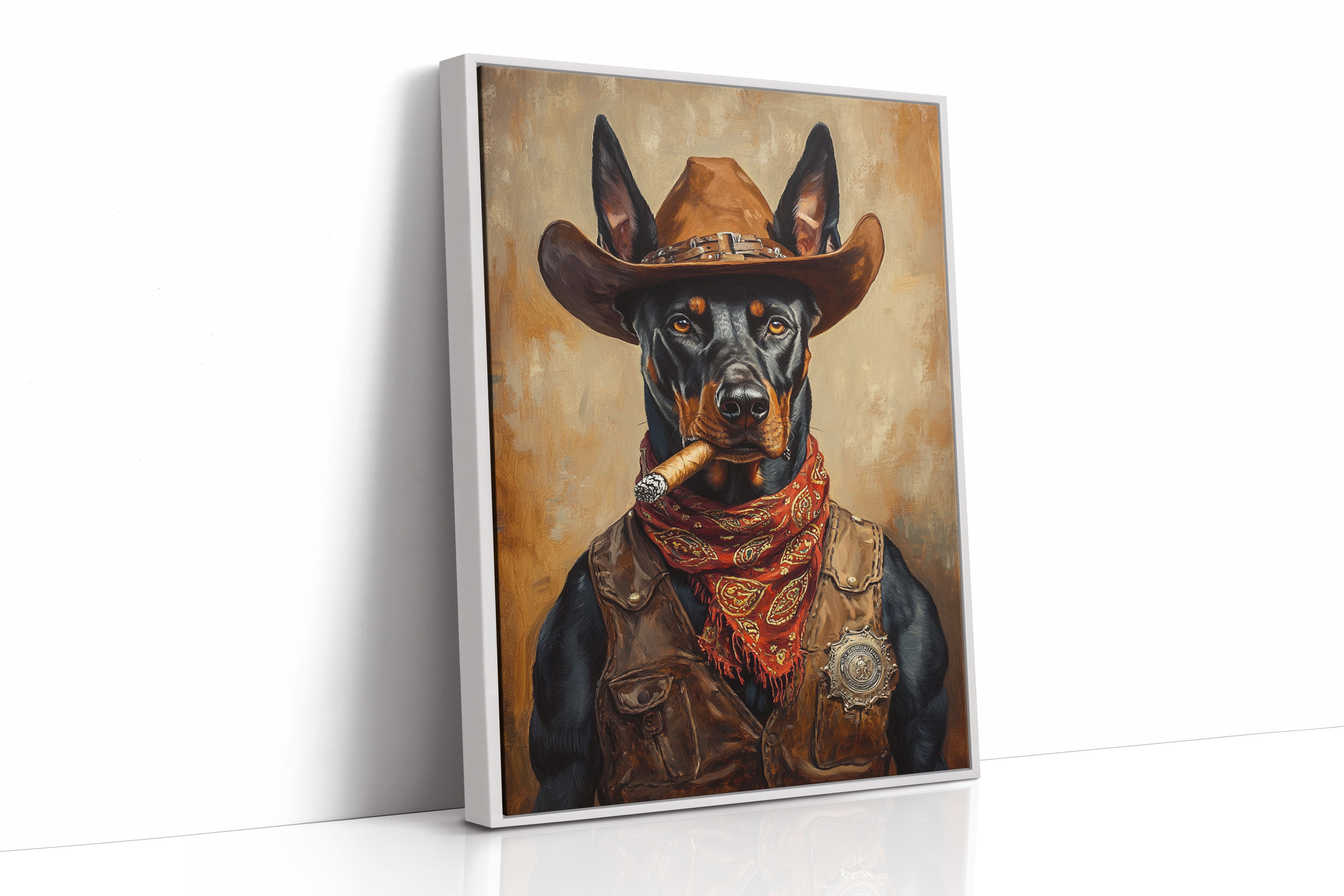 Doberman Marshal with a Steel Gaze