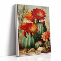 Desert Blooms in Scarlet Light
