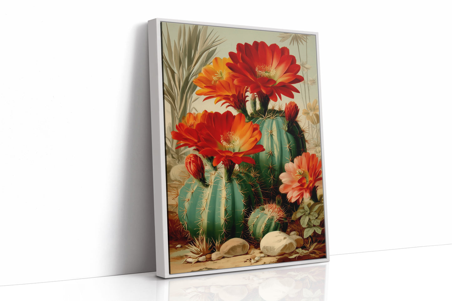 Desert Blooms in Scarlet Light