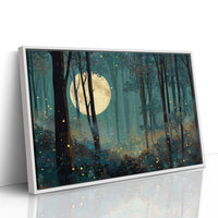 Forest Lights Beneath Lunar Glow