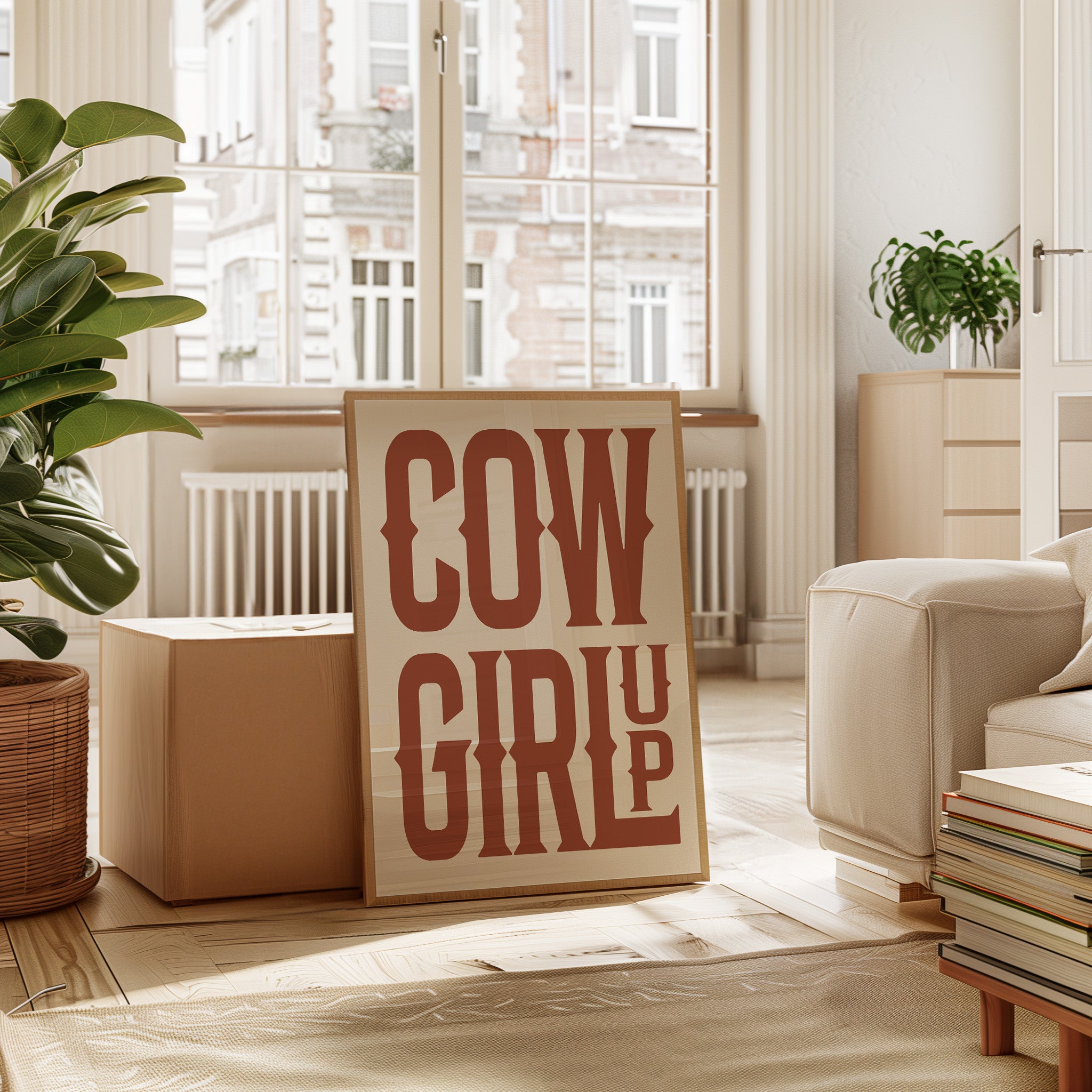 Cowgirl Up Western Typography Print