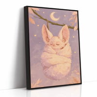 Sleepy Pink Bat Moonlight