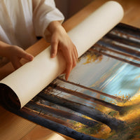 Forest Path Meets Azure Waters