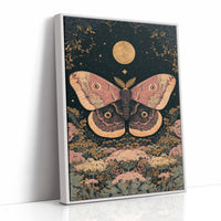 Moon Moth Among Wildflowers