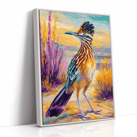 Desert Runner Wears Sunset Feathers