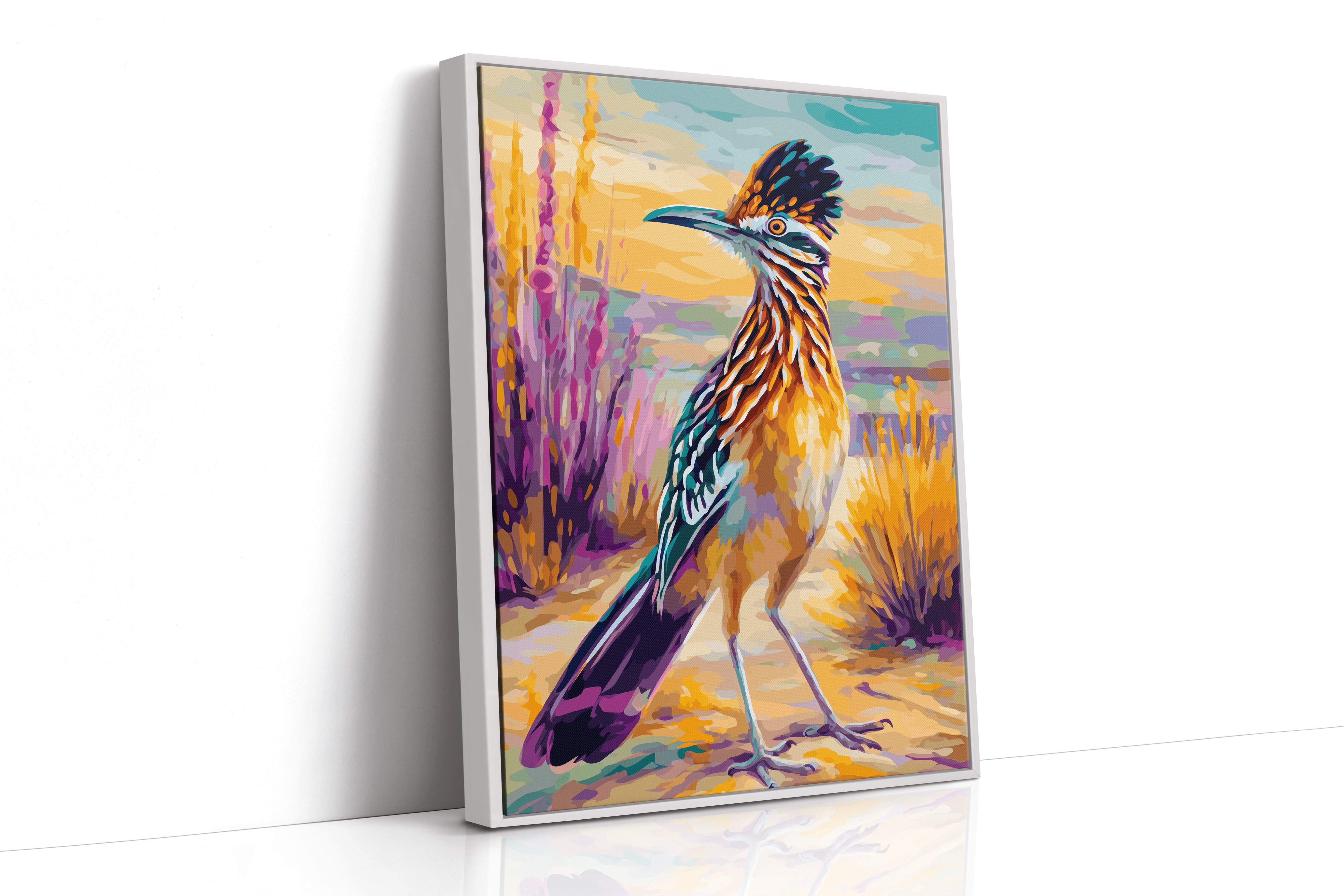 Desert Runner Wears Sunset Feathers