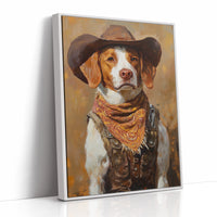 Brittany Spaniel Cowboy in Sunset Bandana