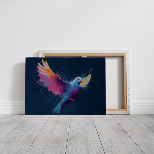 Prismatic Dove Carries Midnight Dreams