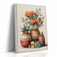 Desert Blooms In Painted Clay