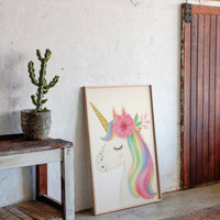 Starlit Unicorn with Rainbow Mane