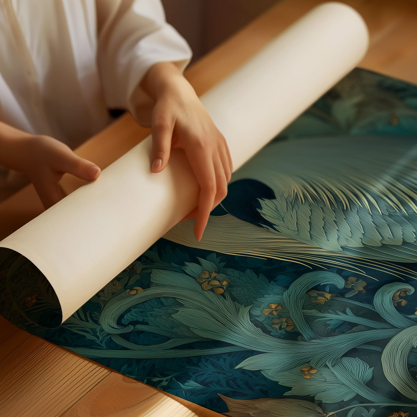 Heron Among Golden Poppies