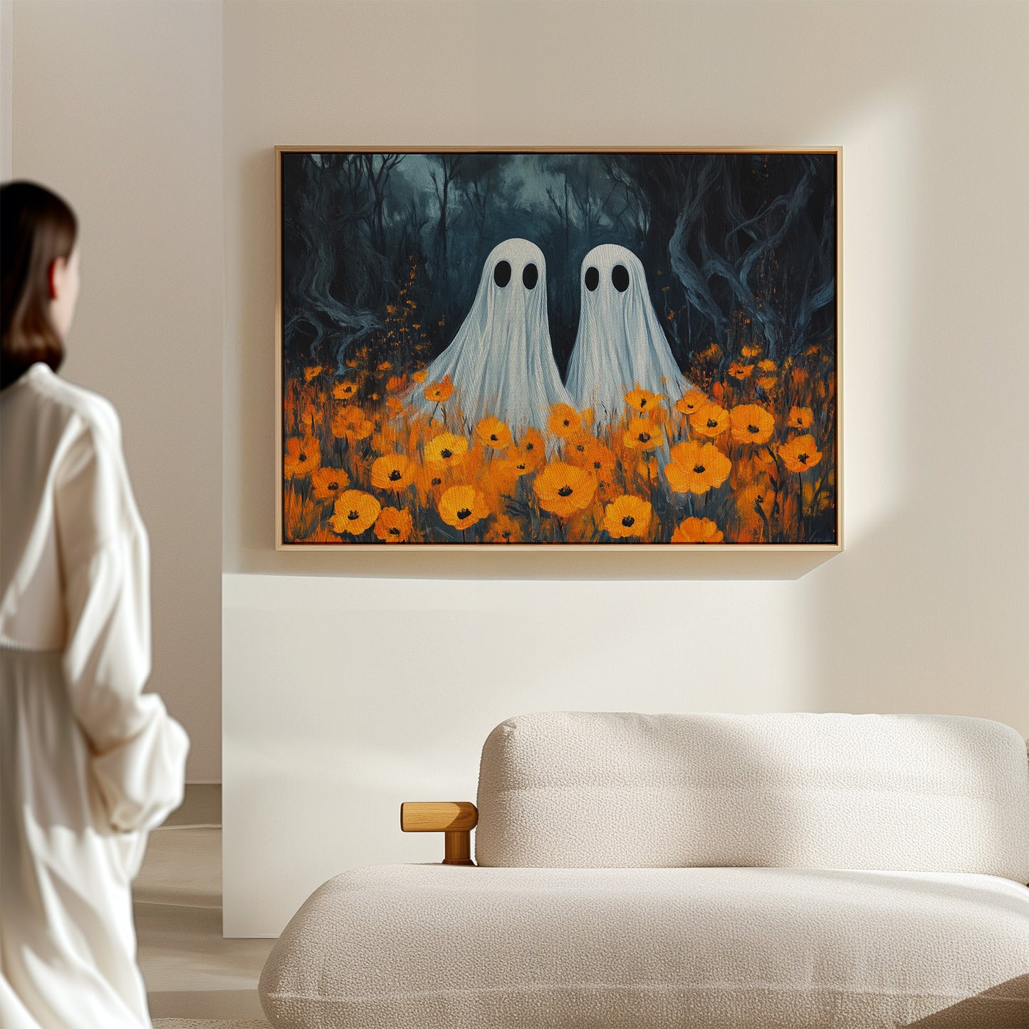 Spectral Friends Among Autumn Poppies