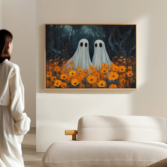 Spectral Friends Among Autumn Poppies