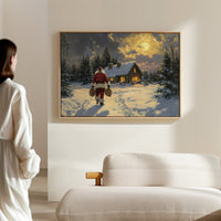 Moonlit Journey To Cabin Warmth