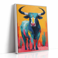 Turquoise Bull Meets Desert Dawn