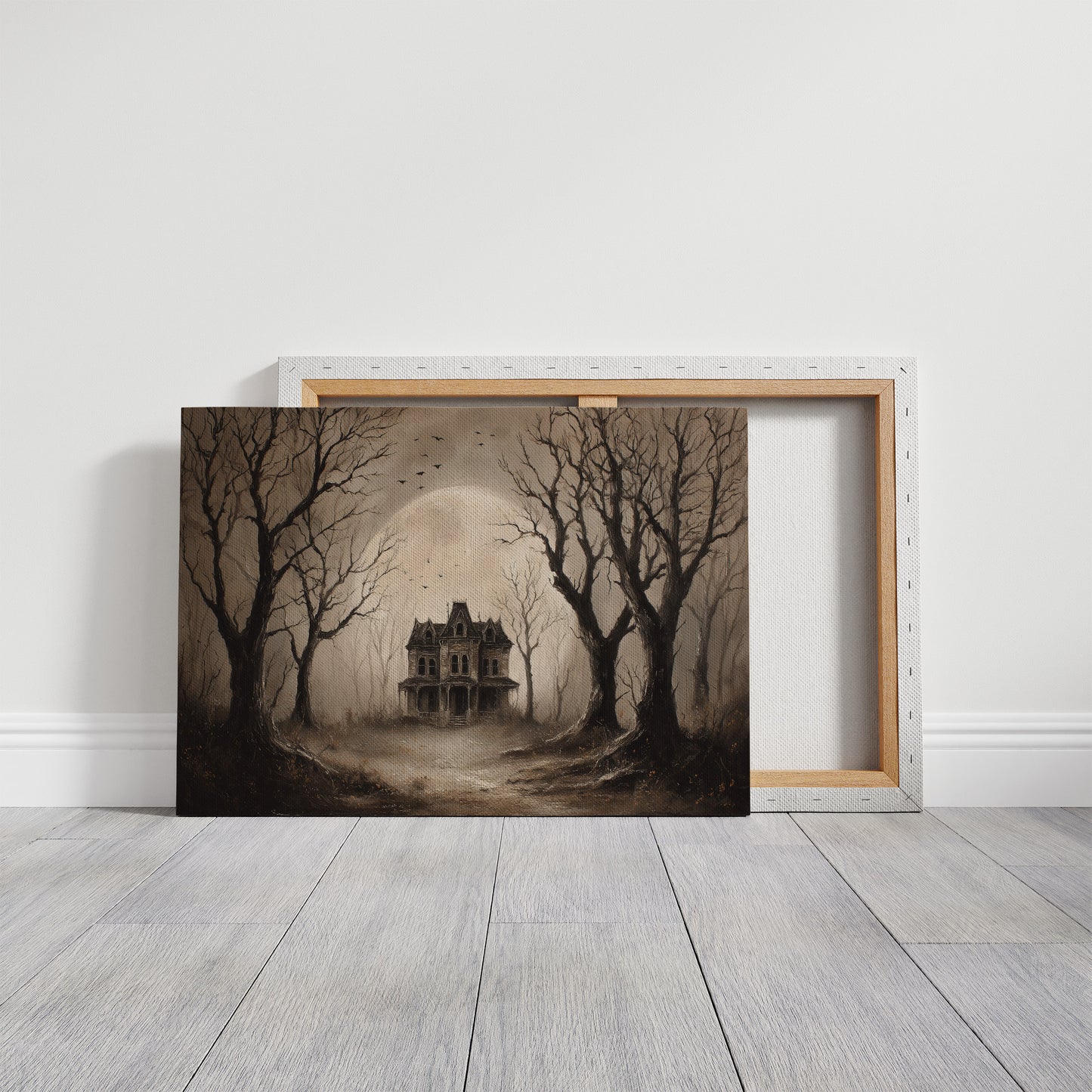 Forgotten Manor Among Barren Trees