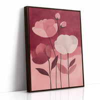 Peonies Rise Through Burgundy Mist