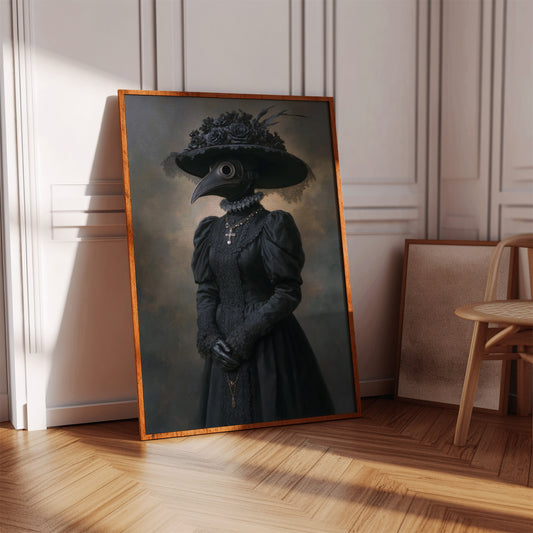 Elegance Beneath a Feathered Veil