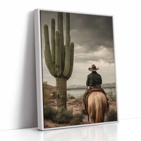 Saguaro Stands Watch At Sunset