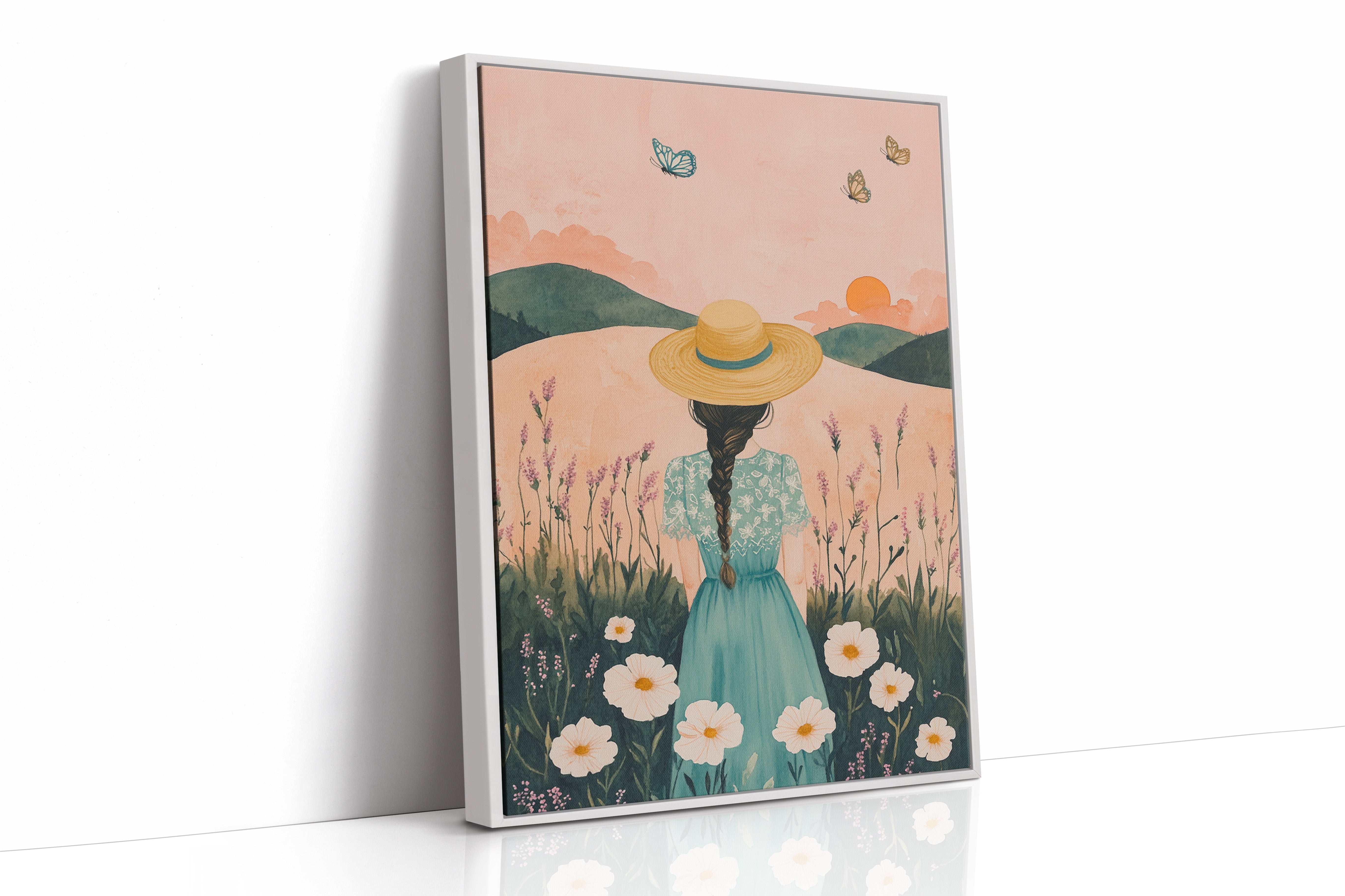 Sunset Stroll in Wildflower Dreams