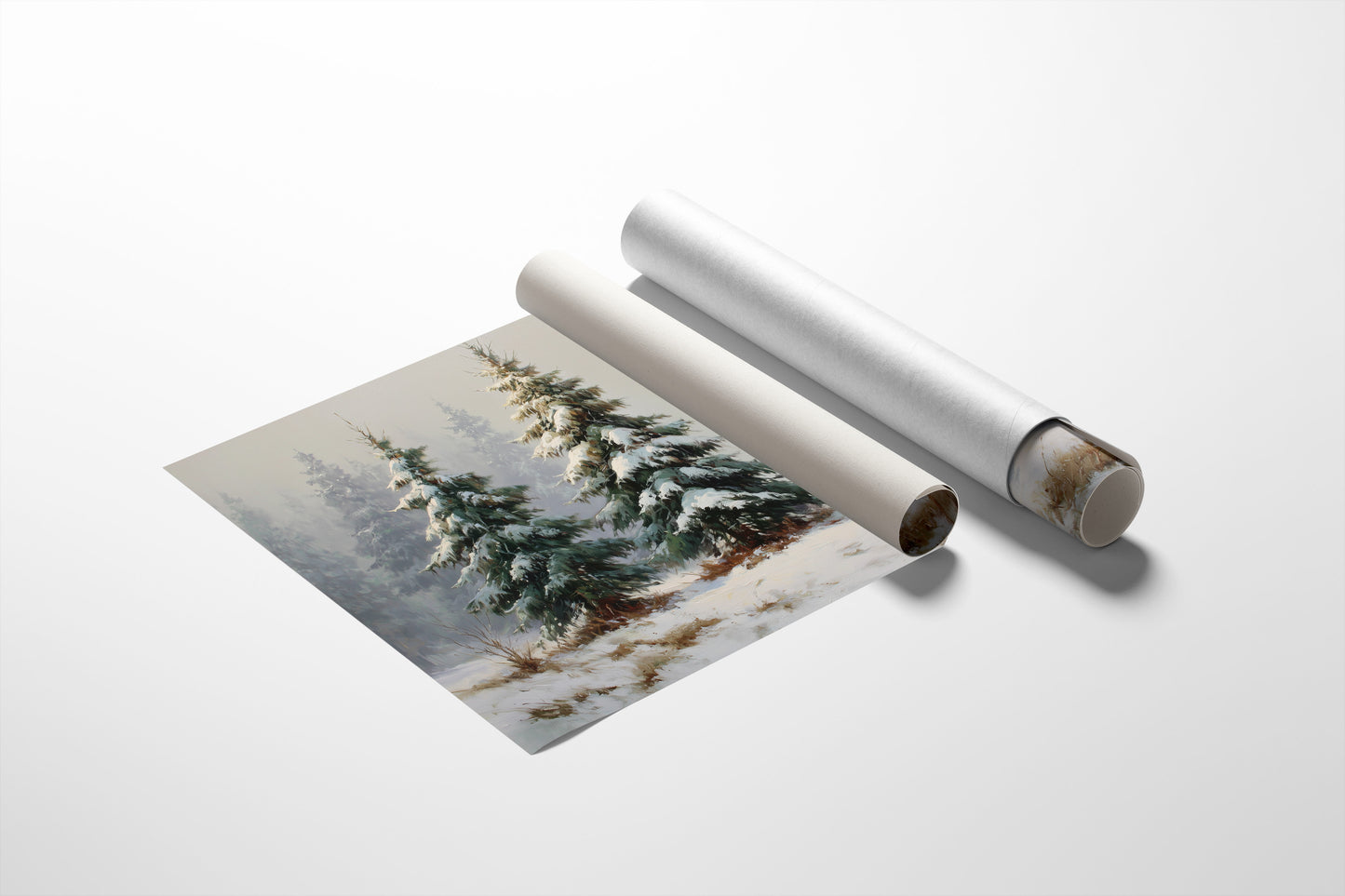 Snow Laden Pines Share Winter Tales