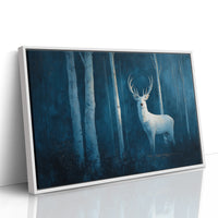 Frost Stag In Midnight Forest