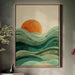 Waves Cradle the Setting Sun