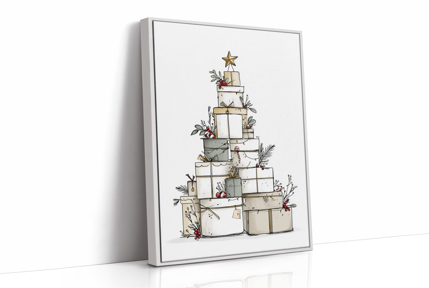 Presents Pyramid: A Festive Tower of Gifts