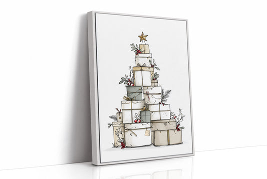 Presents Pyramid: A Festive Tower of Gifts