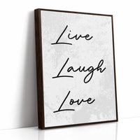Live Laugh Love Minimalist Script Quote Print