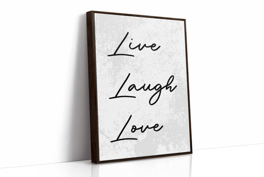 Live Laugh Love Minimalist Script Quote Print