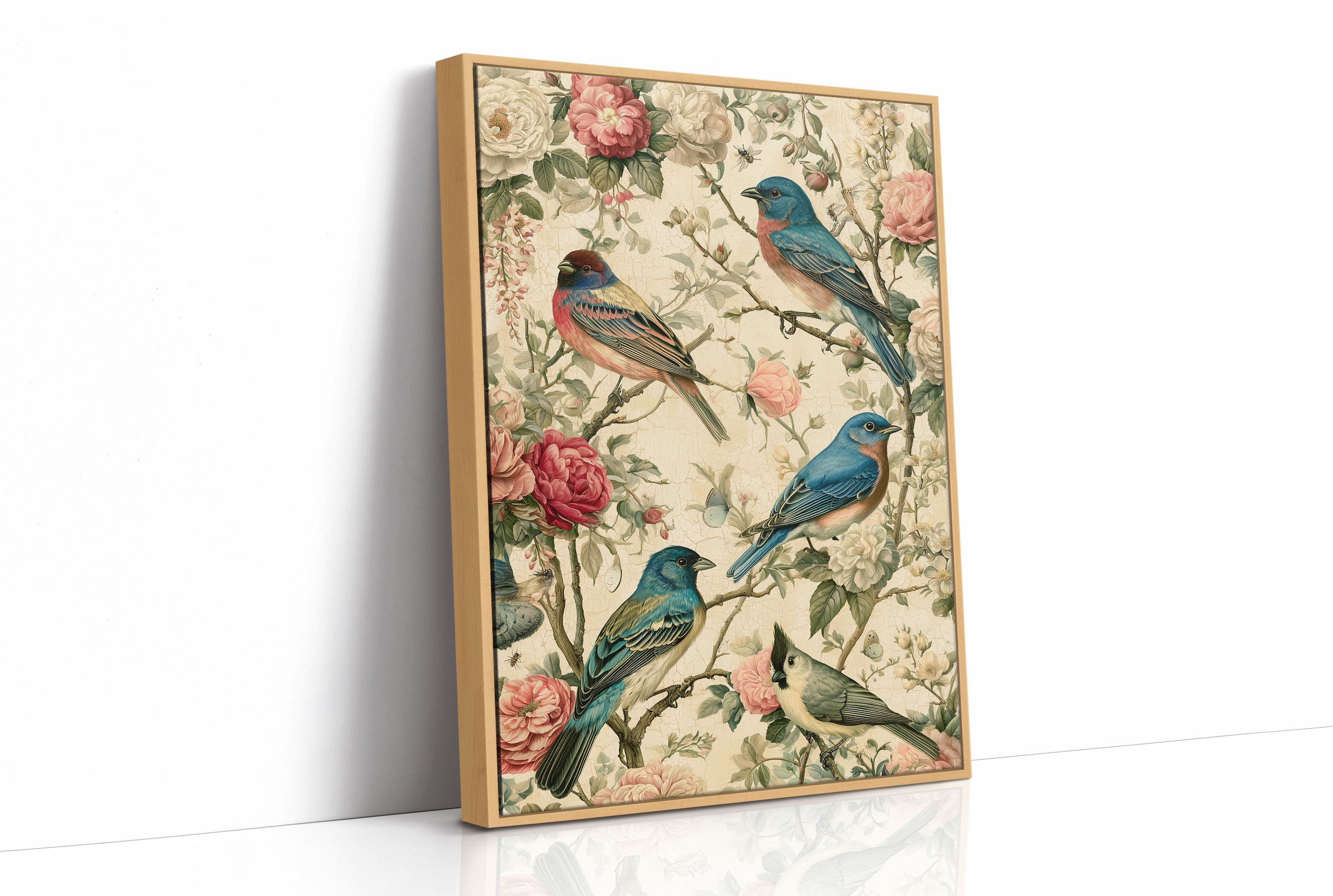 Songbirds and Roses — Garden Chinoiserie Bird Print