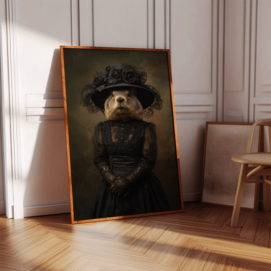 Elegant Rodent in Victorian Attire