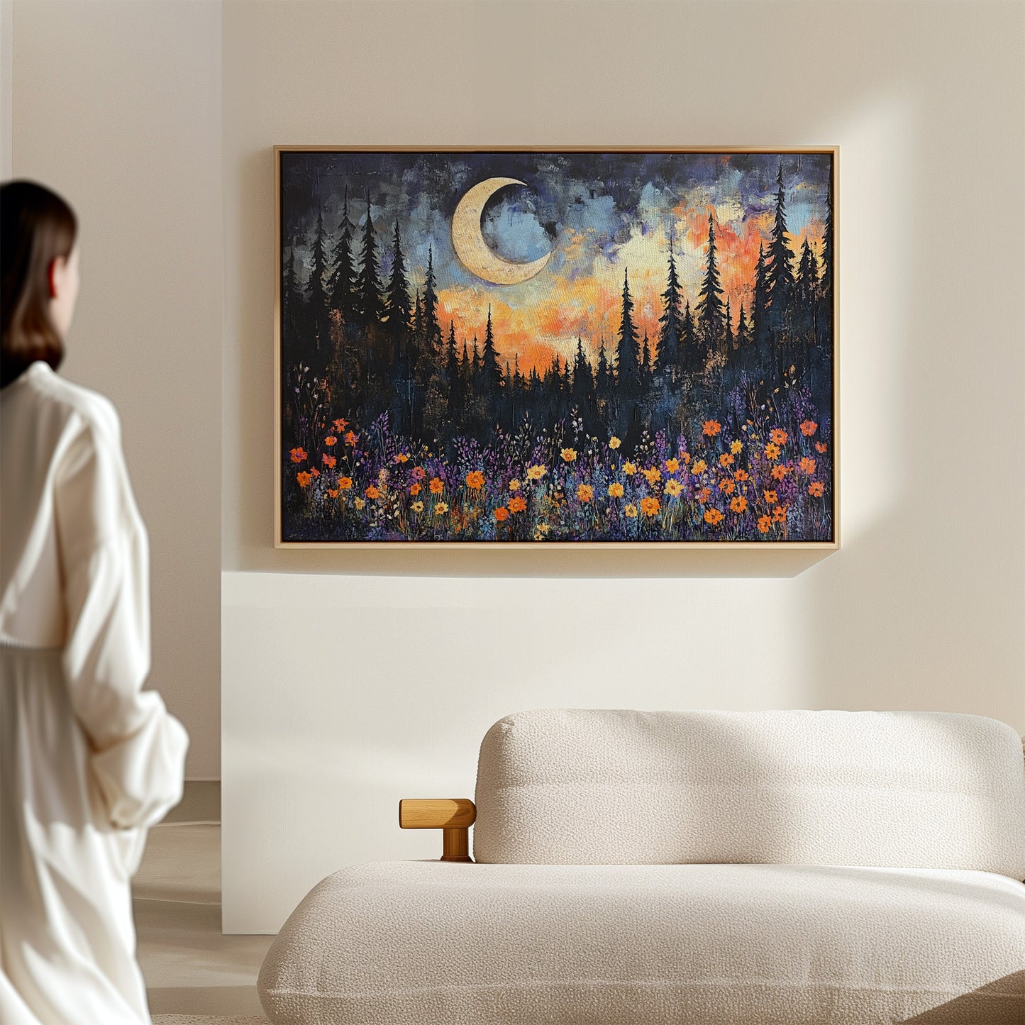 Moonlit Meadow Catches Fire Above