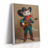 Feline Strums Western Lullaby Tonight