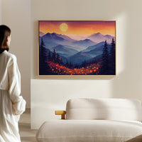 Moonlit Meadows Paint Mountain Dreams