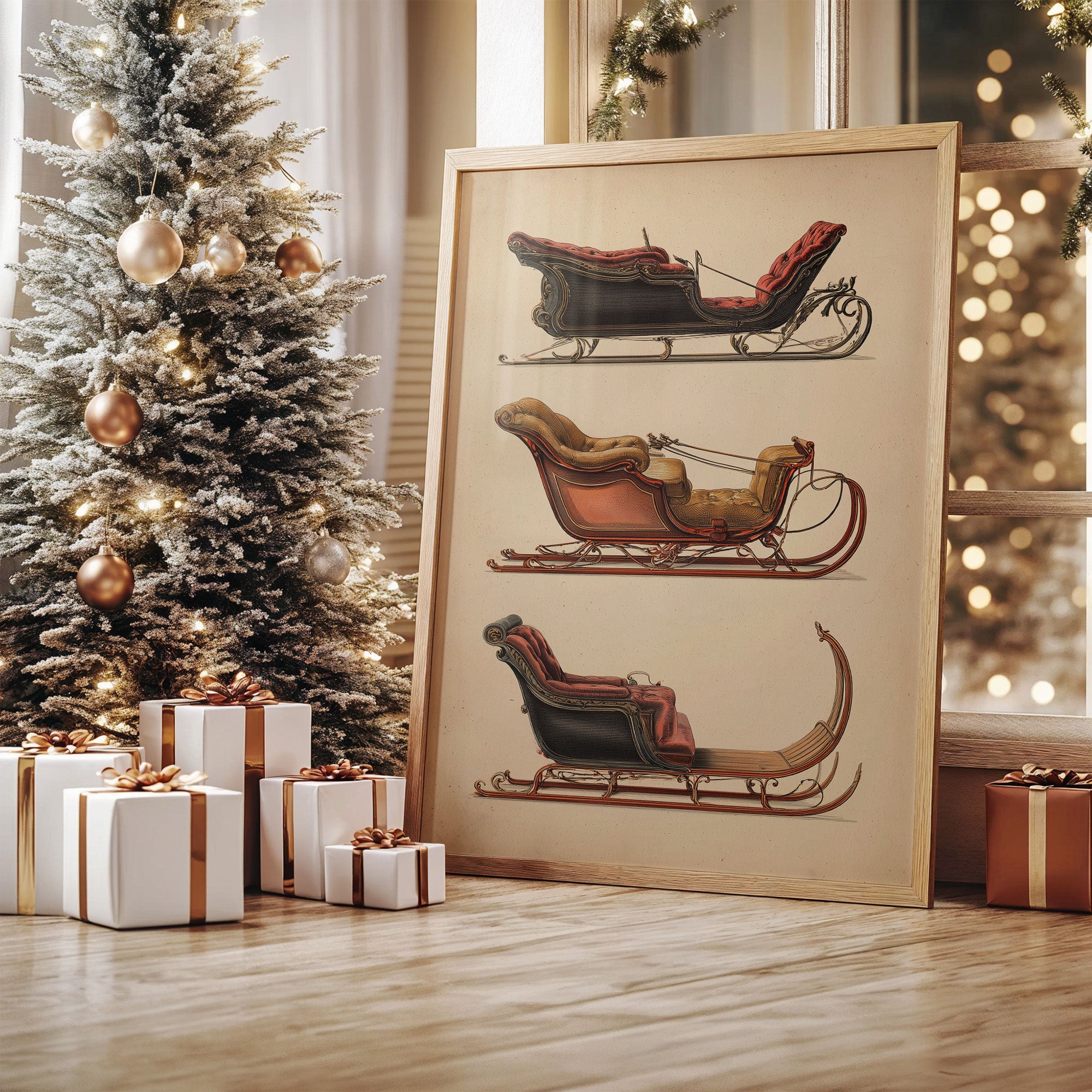 Vintage Sleighs Await December Magic