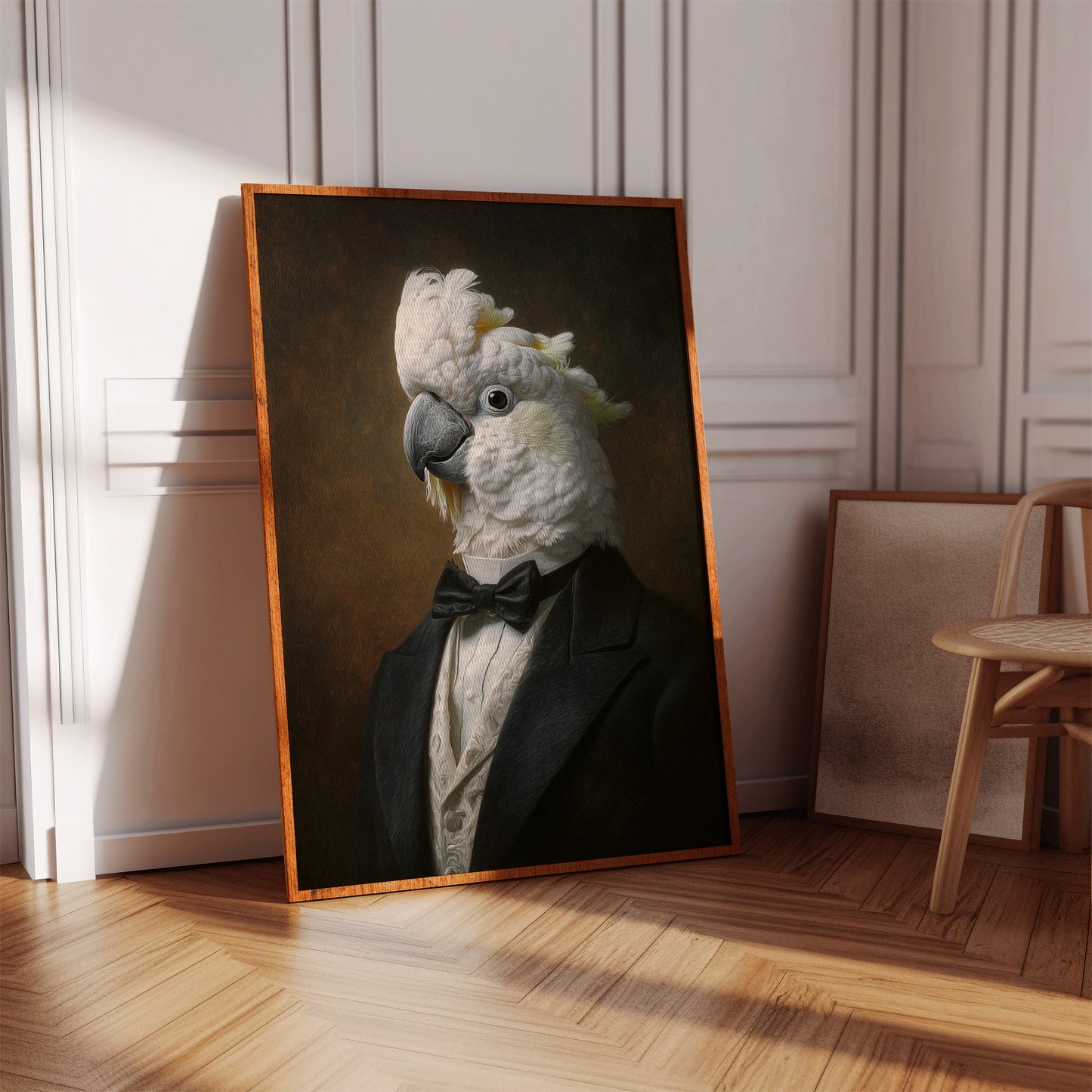 Dapper Cockatoo in Formal Attire