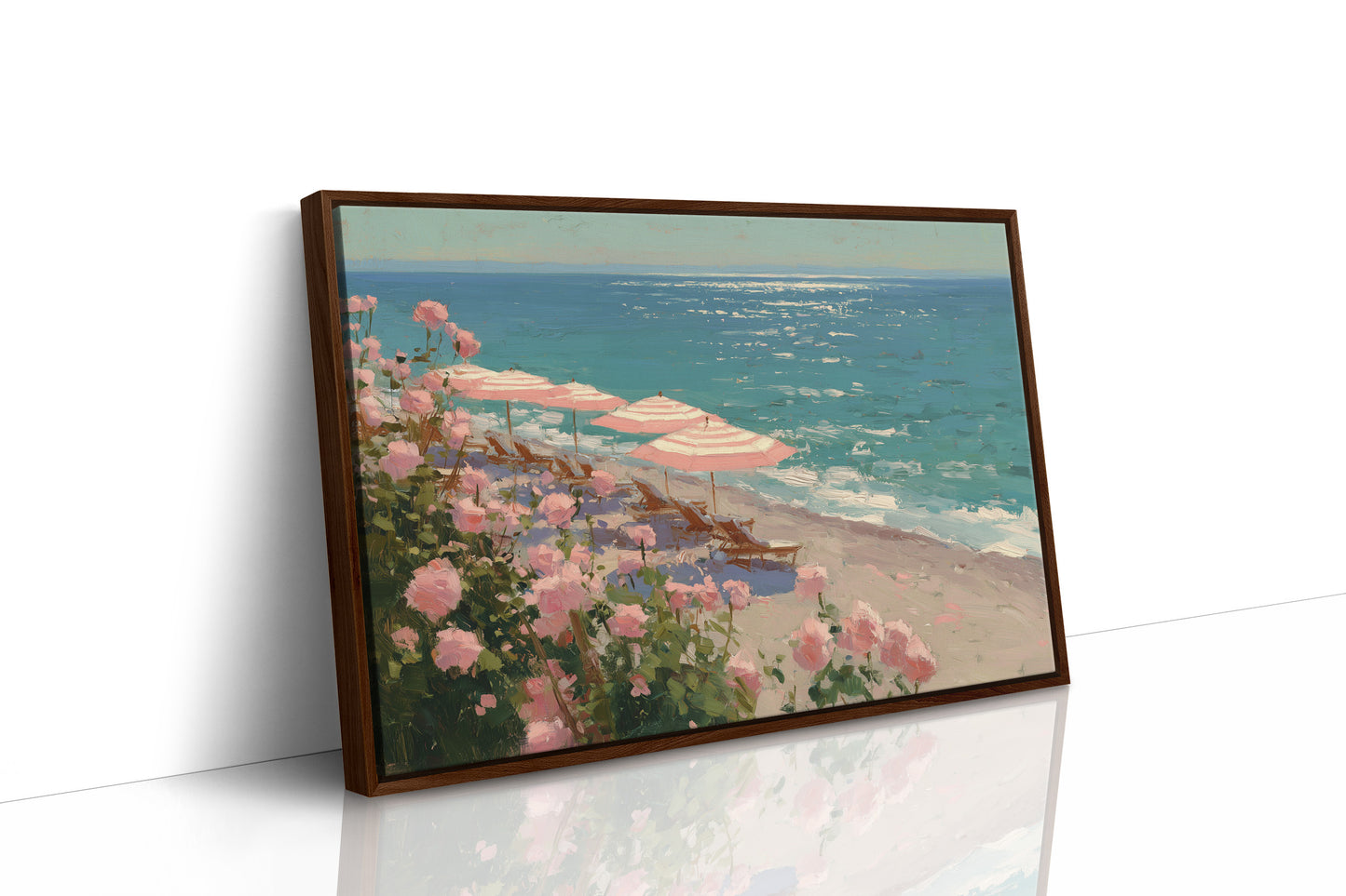Blush Umbrellas by the Sea