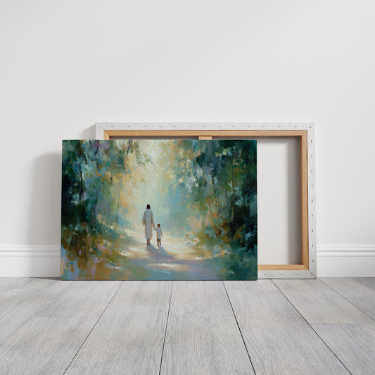 Ethereal Journey Through Luminous Forest
