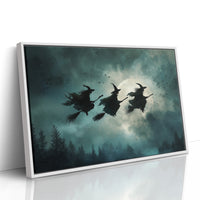 Broomsticks Against a Silver Sky