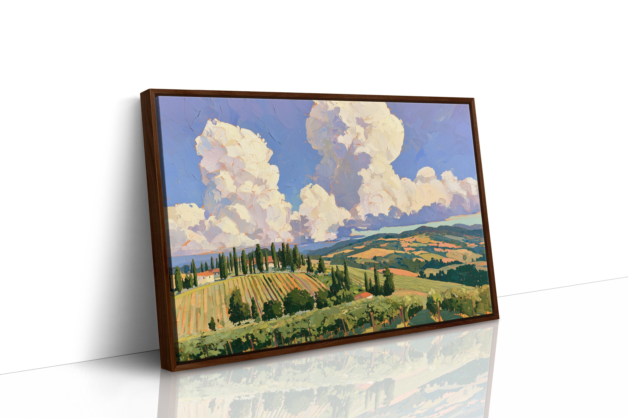 Twin Clouds Over The Vineyard Ridge