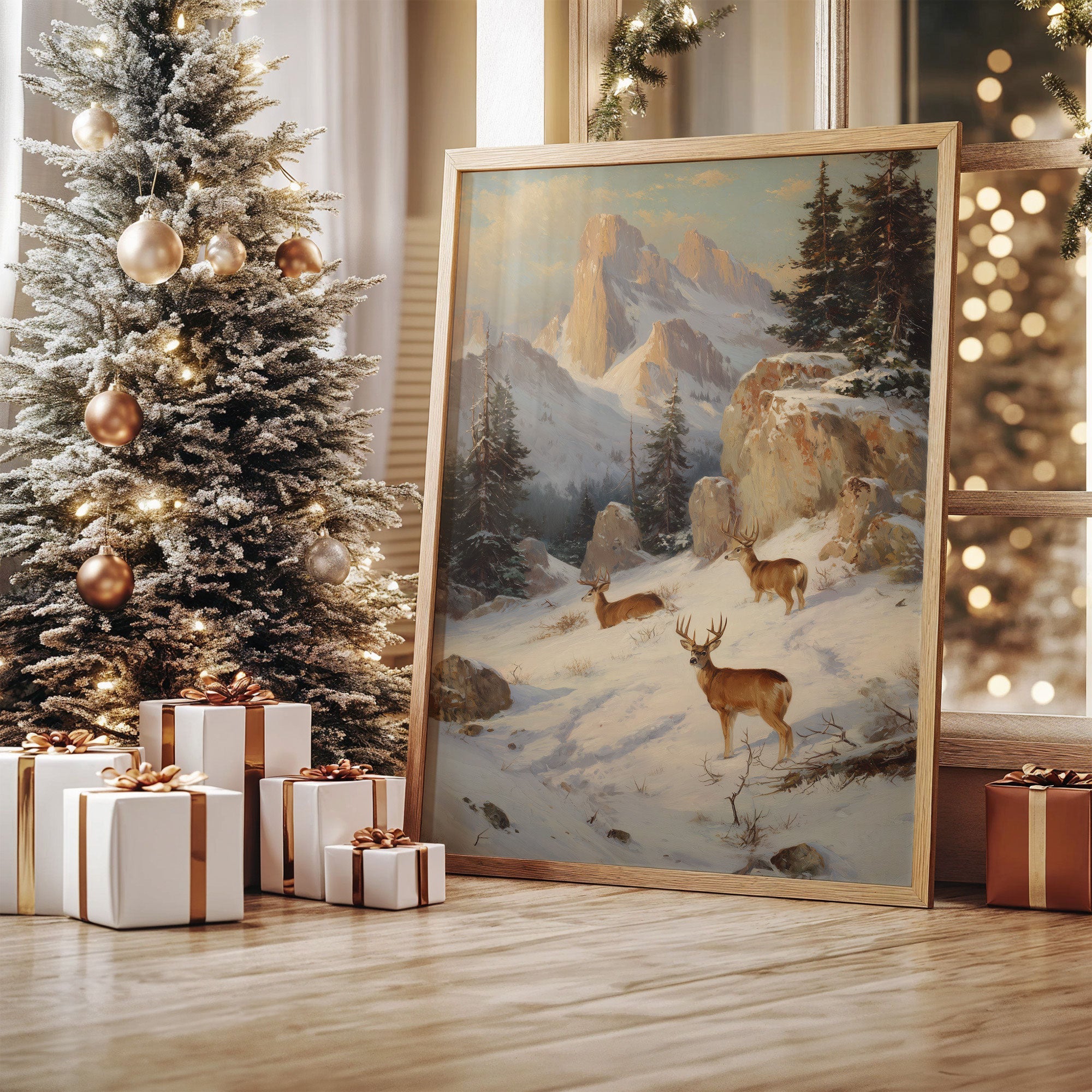 Mountain Deer Find December's Light