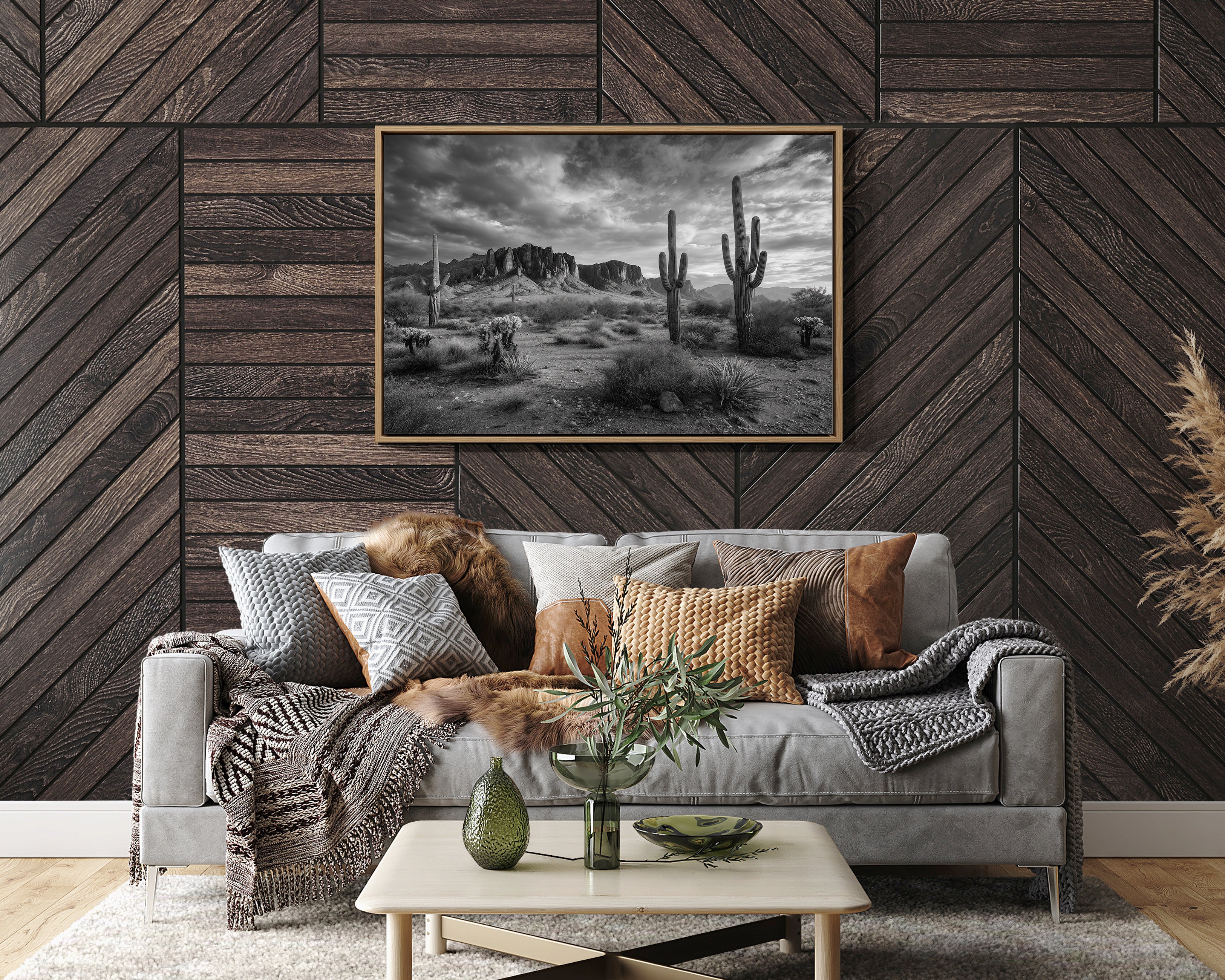 Saguaros Dance Under Storm Clouds