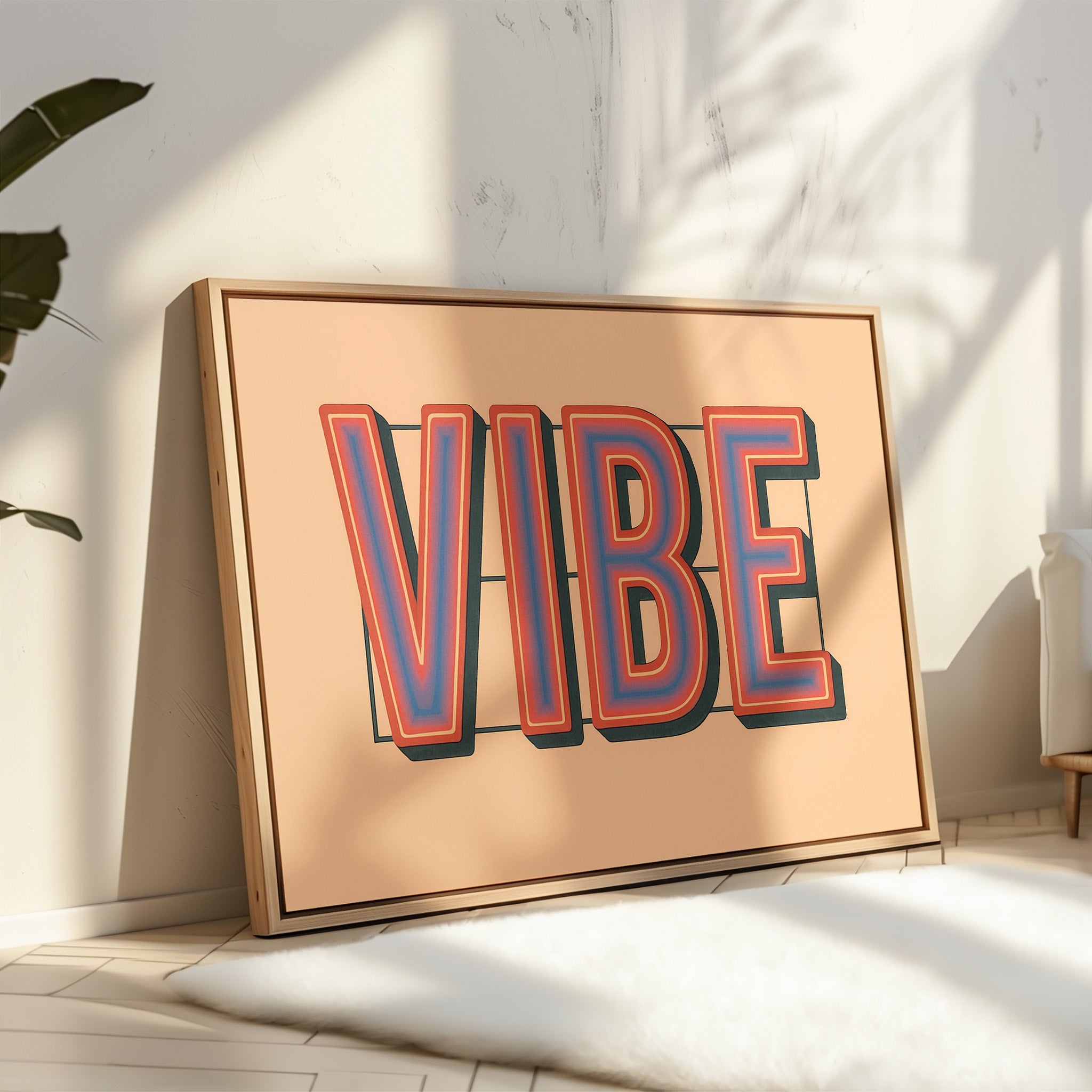 Retro VIBE Gradient Typography