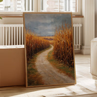 Autumn Path Through Golden Fields