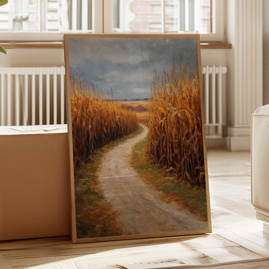 Autumn Path Through Golden Fields